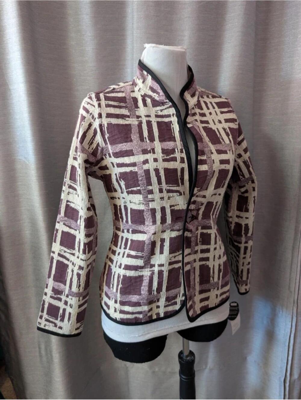 Reversible Tapestry Blazer Purple Pink S